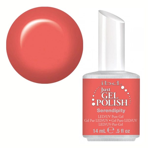 Інтуїція IBD Just Gel Polish Serendipity приглушений рожево-караловий, легкий мікроблиск 14 мл