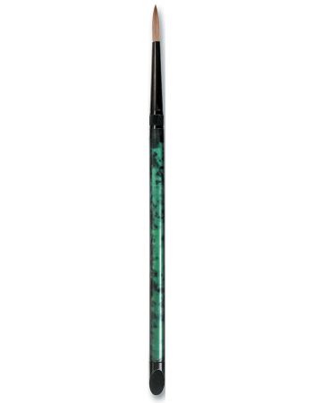 Пензлик із соболя для акрилу CND Masterseries Sculptor Brush Green зелена ручка