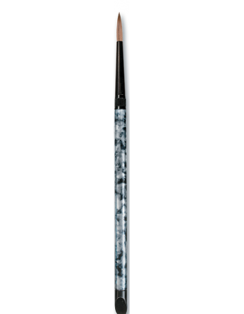 Пензлик для акрилу зі змінними насадками CND Master Series Sculptor Brush Silver срібляста ручка, натуральний соболь