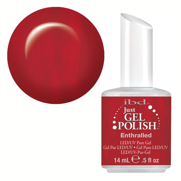 У полоні IBD Just Gel Polish Enthralled червоно-вишневий, легкий мікроблиск 14 мл