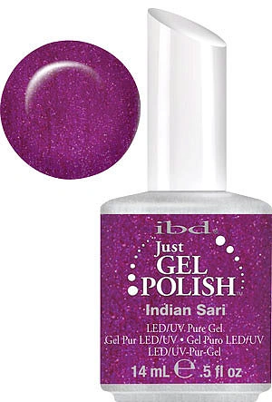 Гель-лак Індійське сарі IBD Just Gel Polish Indian Sari бузковий з мікроблиском 14 мл