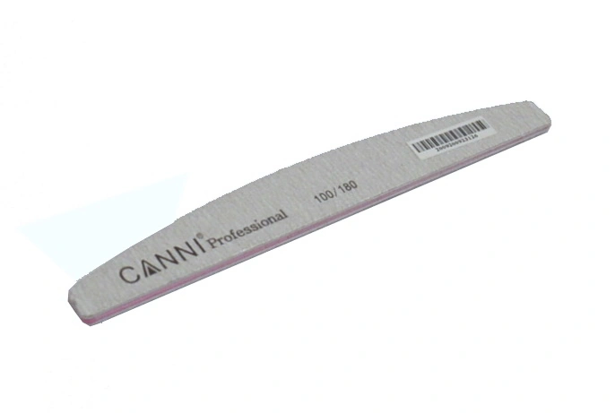 Пилка для натуральних та штучних нігтів Canni Halfmoon Nail File 100/180 грит