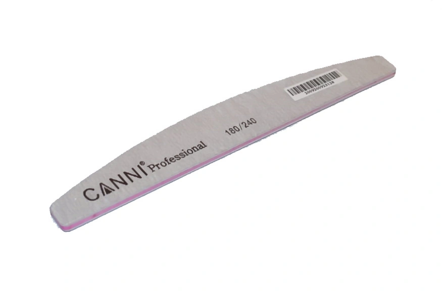 Пилка для натуральних нігтів Canni Halfmoon Nail File 180/240 грит