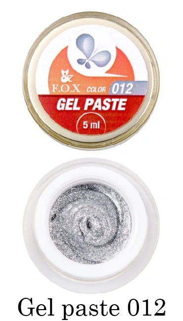 гель-паста для дизайну FOX Gel Paste 012 срібло 5 мл