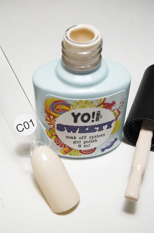 Гель-лак Yo!Nails SWEETY № С01 дуже світлий рожевий, емаль 8 мл