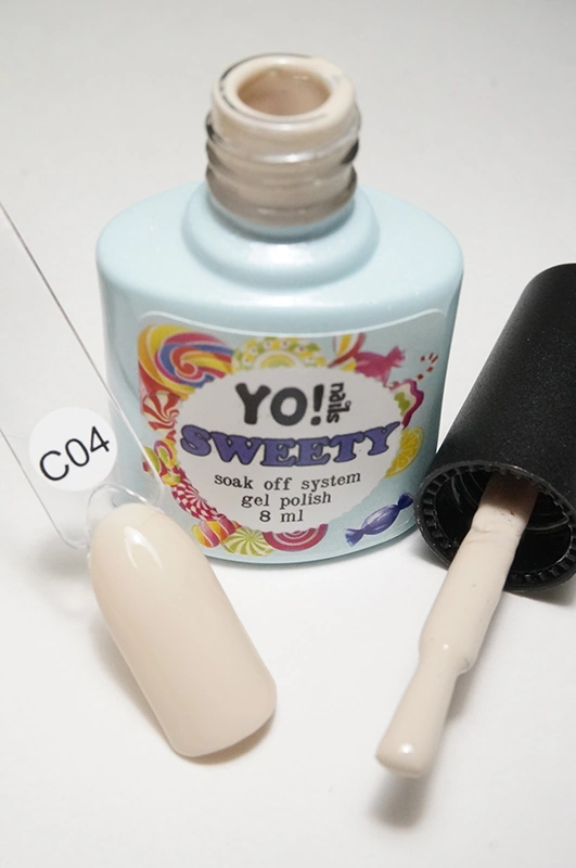 Гель-лак Yo!Nails SWEETY №С04 дуже світлий, бежевий, емаль 8 мл