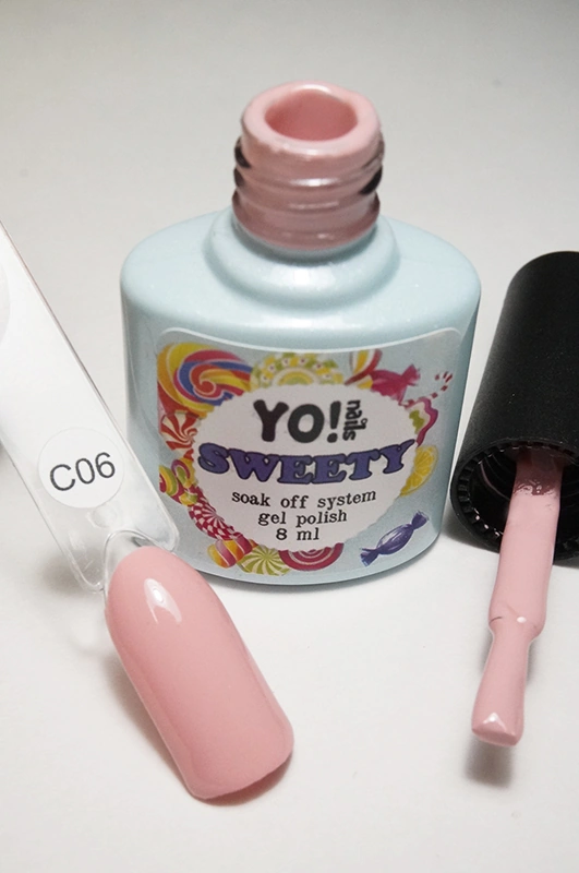 Гель-лак Yo!Nails SWEETY №С06 блідий, світло-рожевий, емаль 8 мл