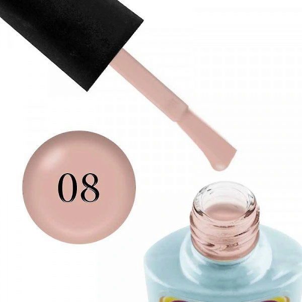 Гель-лак Yo!Nails SWEETY №С08 світлий приглушений бежево-рожевий, емаль 8 мл