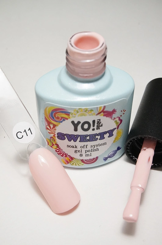 Гель-лак Yo!Nails SWEETY №С11 світло-рожевий, емаль 8 мл