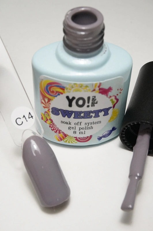 Гель-лак Yo!Nails SWEETY №С14 фіолетово-сірий, емаль 8 мл