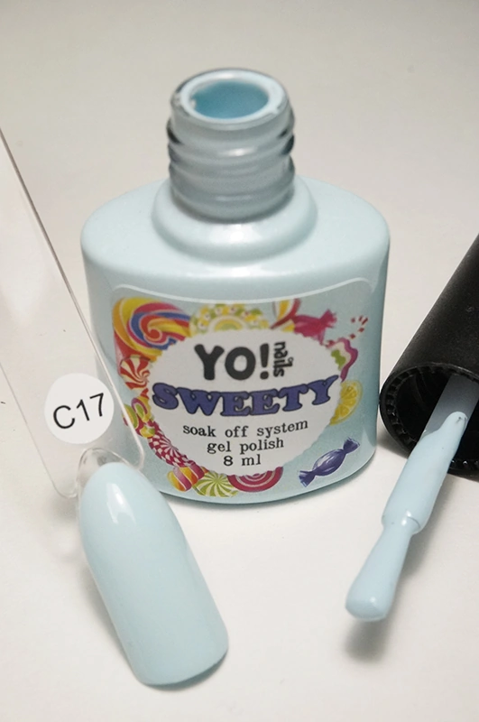 Гель-лак Yo!Nails SWEETY №С17 блідий, небесно-блакитний, емаль 8 мл