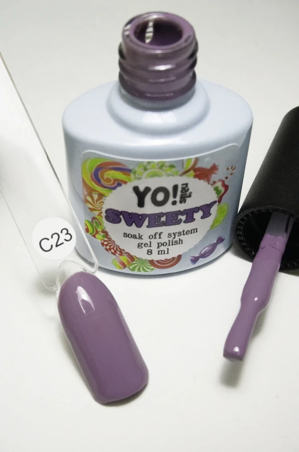 Гель-лак Yo!Nails SWEETY №С23 приглушений фіолетовий, емаль 8 мл