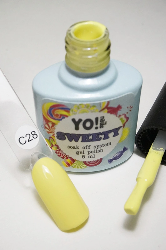Гель-лак Yo!Nails SWEETY №С28 жовтий, емаль 8 мл