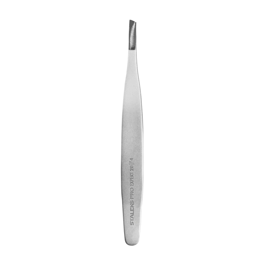 Пінцет для брів Staleks Pro EXPERT 20 TYPE 4 вузькі скошені кромки