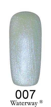 Гель-лак FOX Gel-Polish Waterway 007 сріблястий з голографічним мікроблиском 6 м