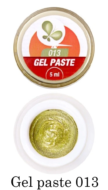 Гель-паста для дизайну FOX Gel Paste 013 золото із зеленим 5 мл