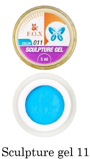 Гель-пластилін FOX 3D Sculpture Gel 011 синьо-блакитний 5 мл