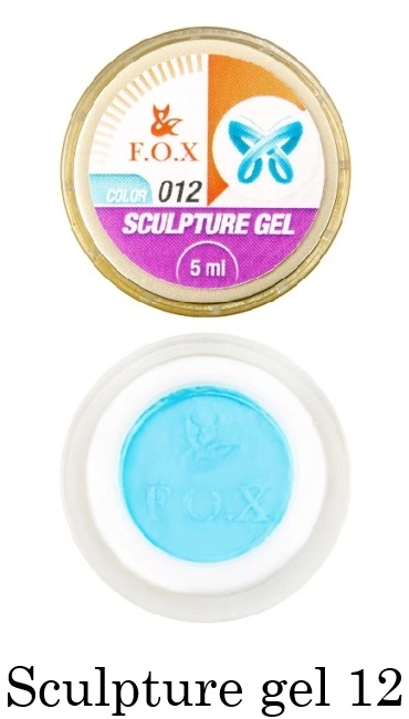 Гель-пластилін FOX 3D Sculpture Gel 012 блакитний 5 мл