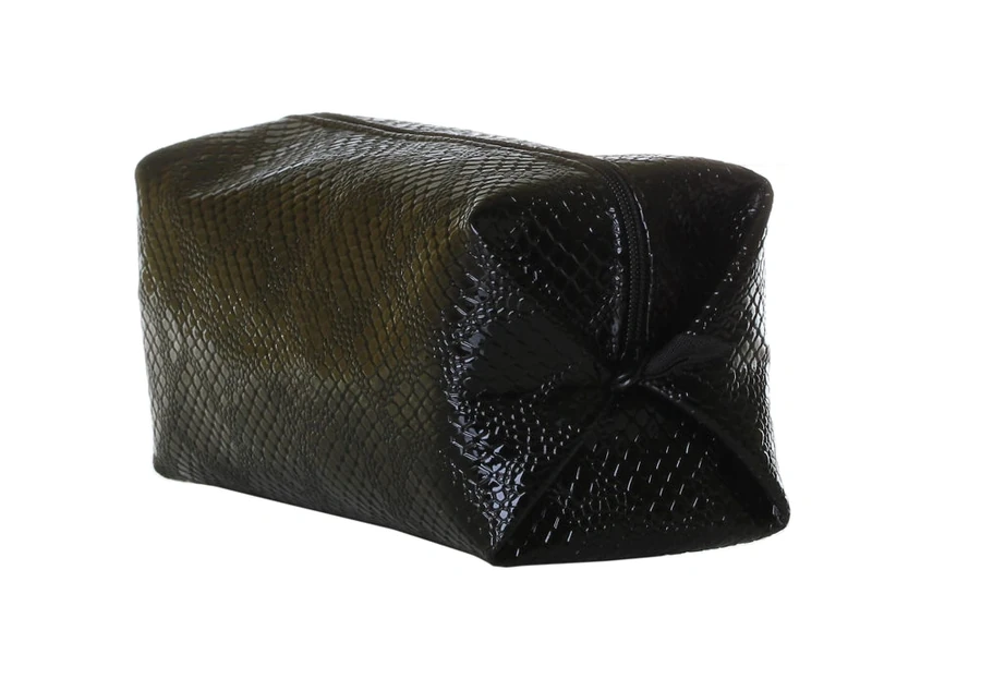 Косметичка середня OJO Reptile Bow Medium Cosmetician рептилія, чорний