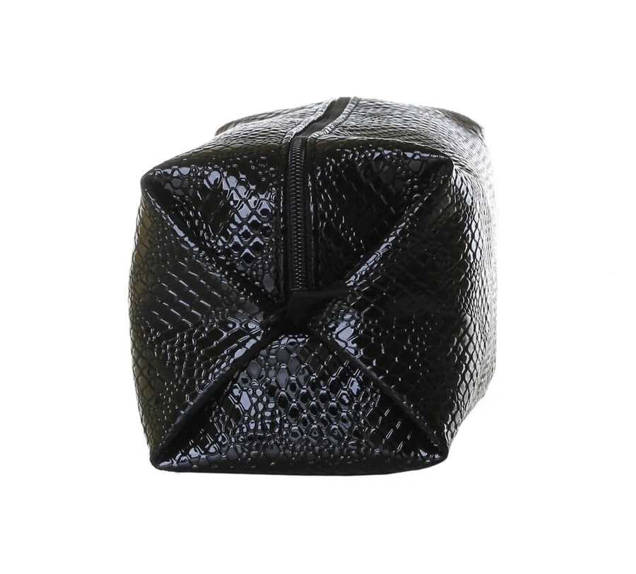 Косметичка середня OJO Reptile Bow Medium Cosmetician рептилія, чорний