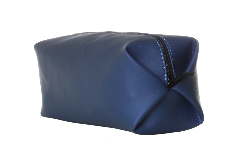 Косметичка велика OJO Blue Bow Large Cosmetician синя, штучна шкіра