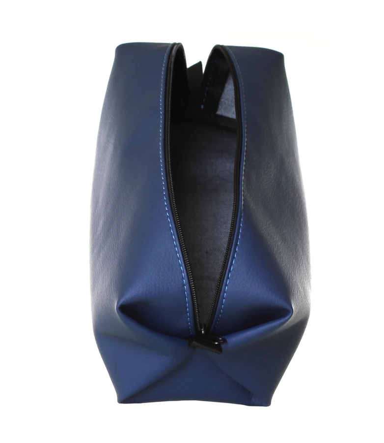 Косметичка велика OJO Blue Bow Large Cosmetician синя, штучна шкіра