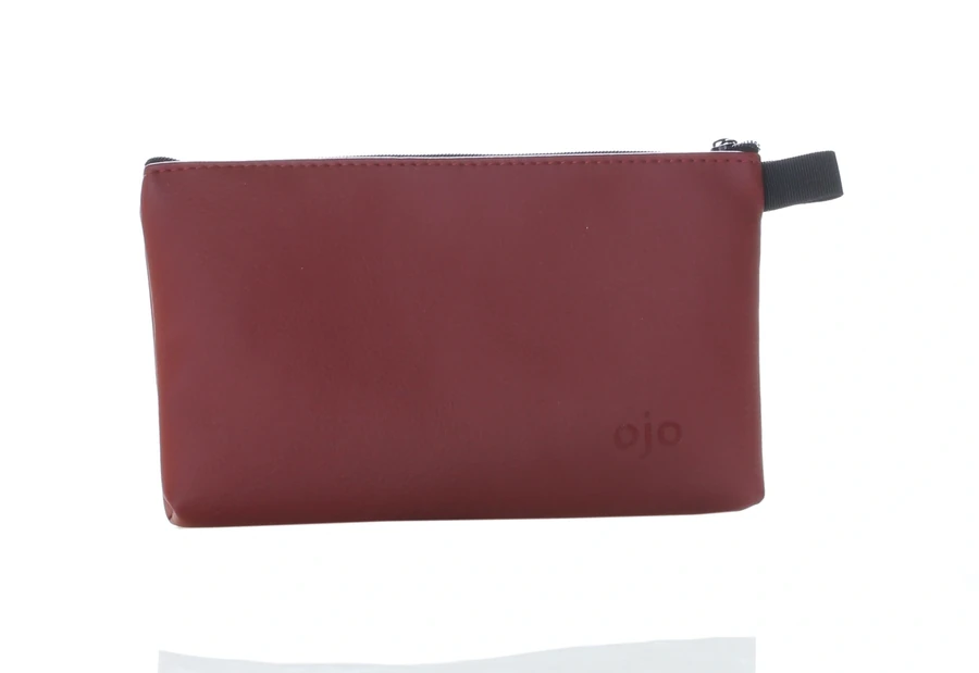 Косметичка маленька OJO Classic Vinous Small Cosmetician бордова, класична