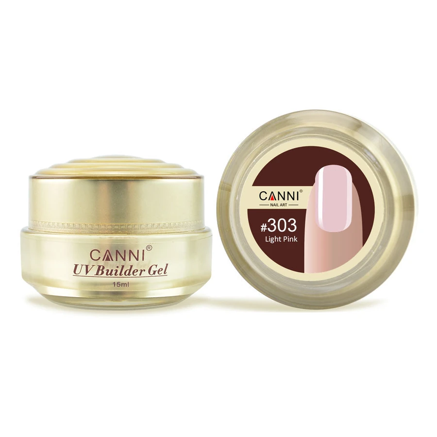 Конструюючий гель Canni UV Builder Gel Light Pink #303 легкий рожевий 15 мл