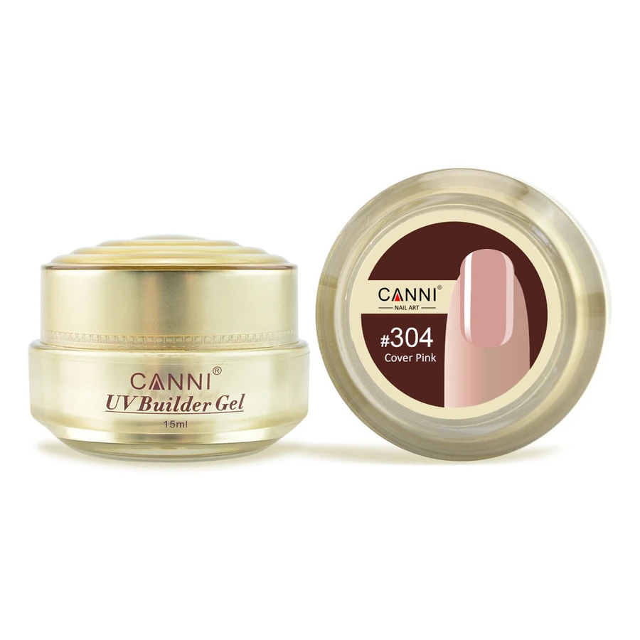 Конструюючий гель Canni UV Builder Gel Cover Pink #304 камуфліюючий рожевий 15 мл
