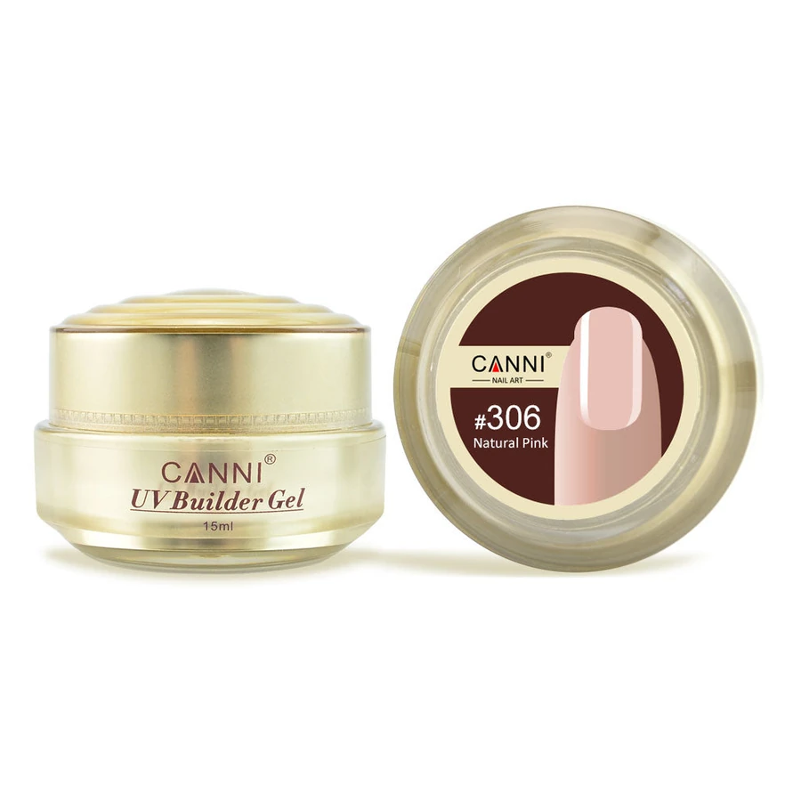 Конструюючий гель Canni UV Builder Gel Natural Pink #306 натурально-рожевий 15 мл