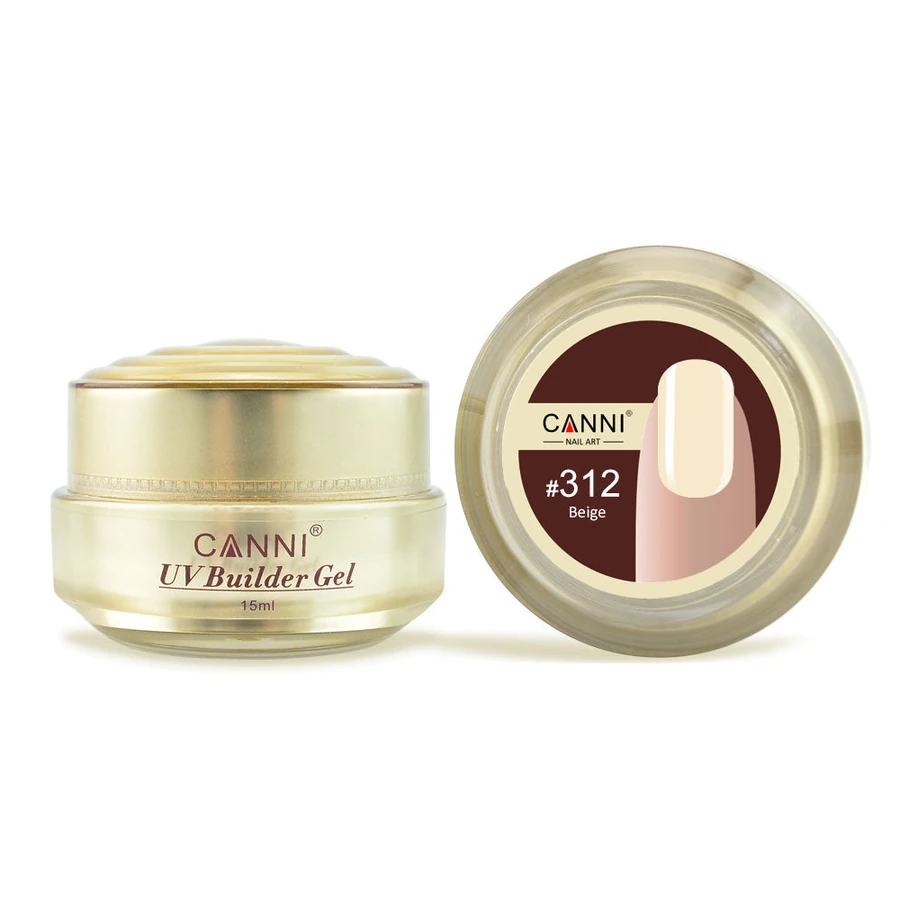 Конструюючий гель Canni UV Builder Gel Beige #312 бежевий 15 мл