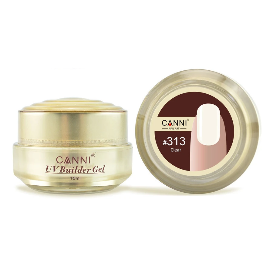 Конструюючий гель Canni UV Builder Gel Clear #313 прозорий 15 мл