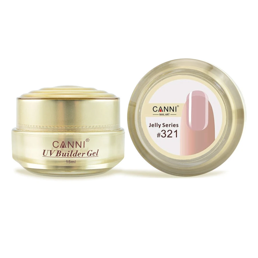Конструюючий гель Canni UV Builder Gel Jelly Series #321 рожевий, напівпрозорий 15 мл