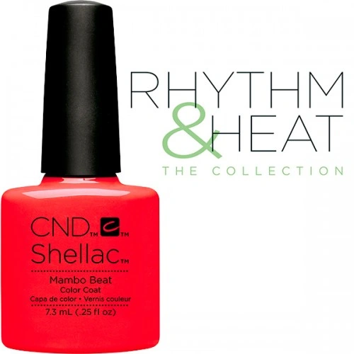 Гель-лак CND Shellac Mambo Beat оранжево-кораловий, емаль 7,3 мл