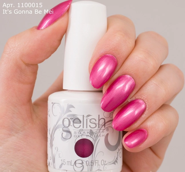 Гель-лак Harmony Gelish Its Gonna Be Mei солодко-рожевий з мікроблиском 15 мл
