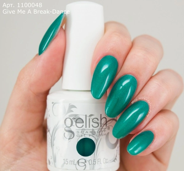 Гель-лак Harmony Gelish Give Me A Break-Dance насичений бірюзовий з мікроблиском 15 мл