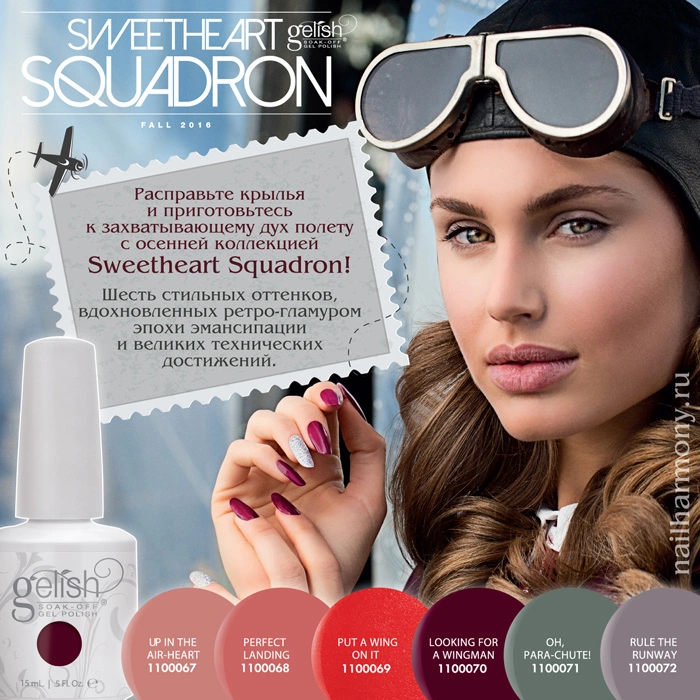 Гель-лак Harmony Gelish In The Air-Heart димчасто-кораловий, емаль 15 мл