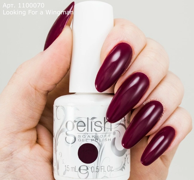 Гель-лак Harmony Gelish Looking For A Wingman глибокий бордовий, емаль 15 мл