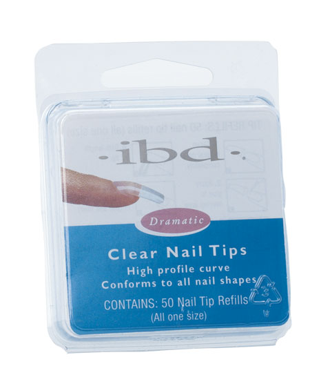 Типси з повною контактною зоною №1, 50 шт IBD Clear Nail Tips №1