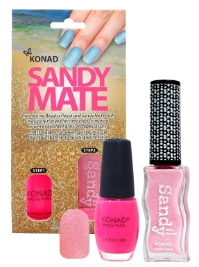 Набір для пісочного манікюру Konad Sandy Mate Pink Set рожевий