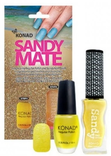 Набір для пісочного манікюру Konad Sandy Mate Yellow Set жовтий