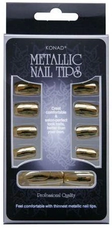 Набір для експрес-манікюру Konad Metallic Nail Tips Gold