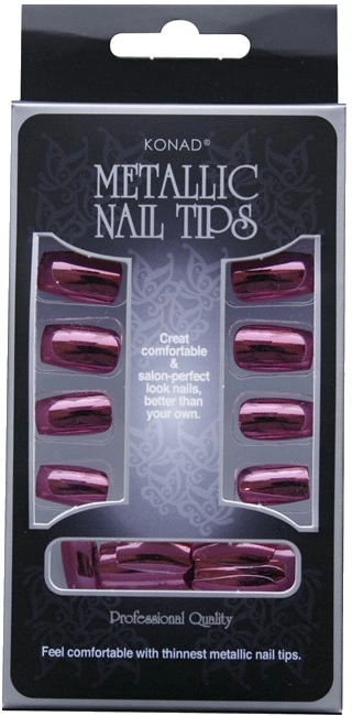 Набір для експрес-манікюру Konad Metallic Nail Tips Red