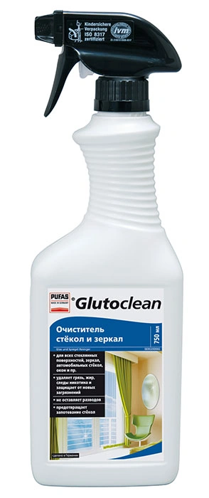 Очищувач стекол та дзеркал Glutoclean Glas und Spiegel Reiniger 750 мл