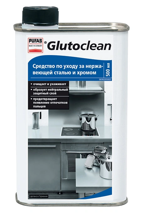 Засіб для догляду за нержавіючою сталлю та хромом Glutoclean Edelstahl und Chrom Pflege 500 мл