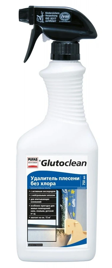 Засіб для видалення цвілі без хлору Glutoclean Schimmel Entferner Chlorfrei 750 мл