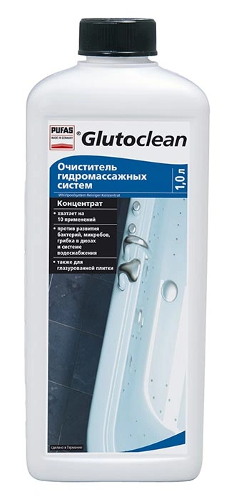 Очищувач гідромасажних систем Glutoclean Whirlpoolsystem Reiniger Konzentrat Концентрат 1 л