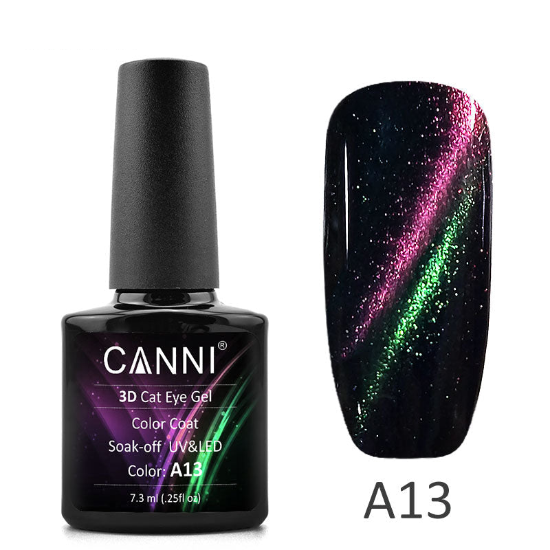 Топ з ефектом "Зоряне небо" Canni 3D Top Coat Cat Eye A13 7,3 мл