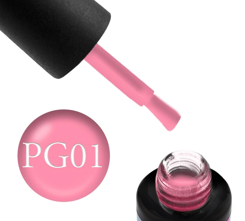 Гель-лак Naomi Gel Polish Plastic Geometry PG1 рожевий, емалевий, флуоресцентний, з ефектом пластику 6 мл