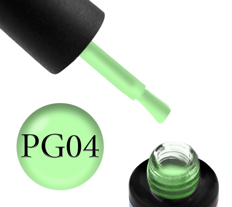 Гель-лак Naomi Gel Polish Plastic Geometry PG4 зелений, емалевий, флуоресцентний, з ефектом пластику 6 мл